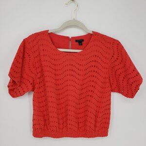 Ann Taylor Eyelet Crop Top